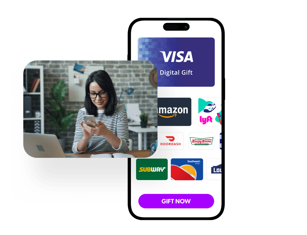Phone app with woman texting