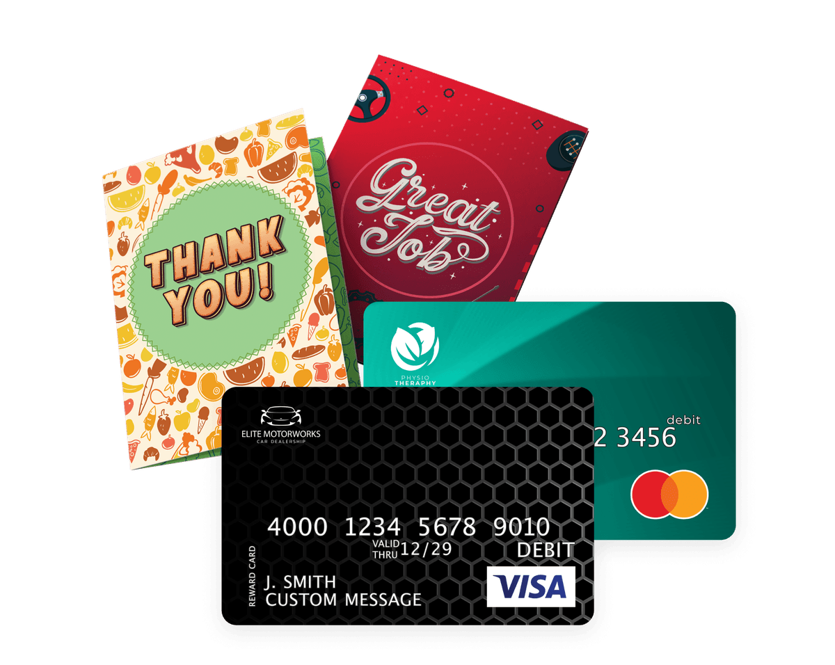 Gift cards and thank you cards